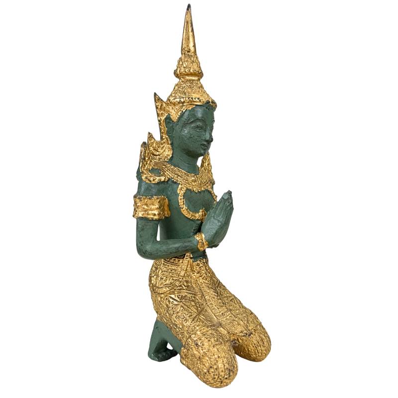 Thaise beeld set paar wai gebaar decoratief interieurstuk