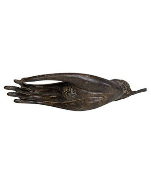 Antieke Thaise bronzen Boeddha hand Vitarka mudra
