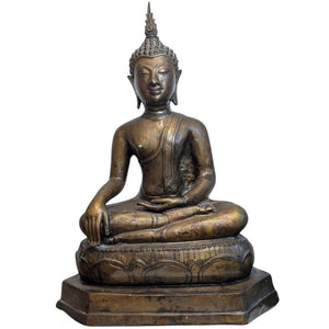 Boeddha in Bhumisparsha Mudra in brons – 19e eeuw – lot 120
