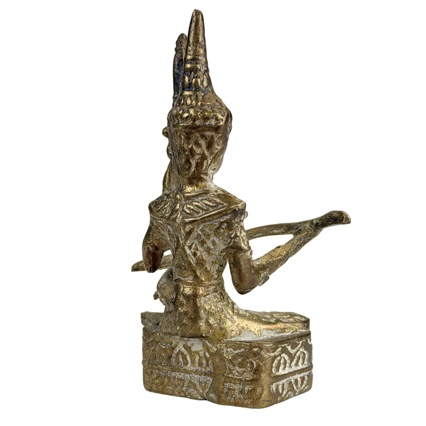Verzameling oude Thaise bronzen muzikantenfiguren