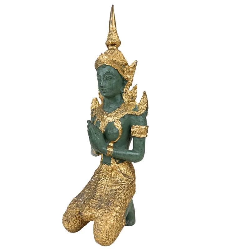 Thaise decoratieve figuren set tempelstijl goudkleurig accent