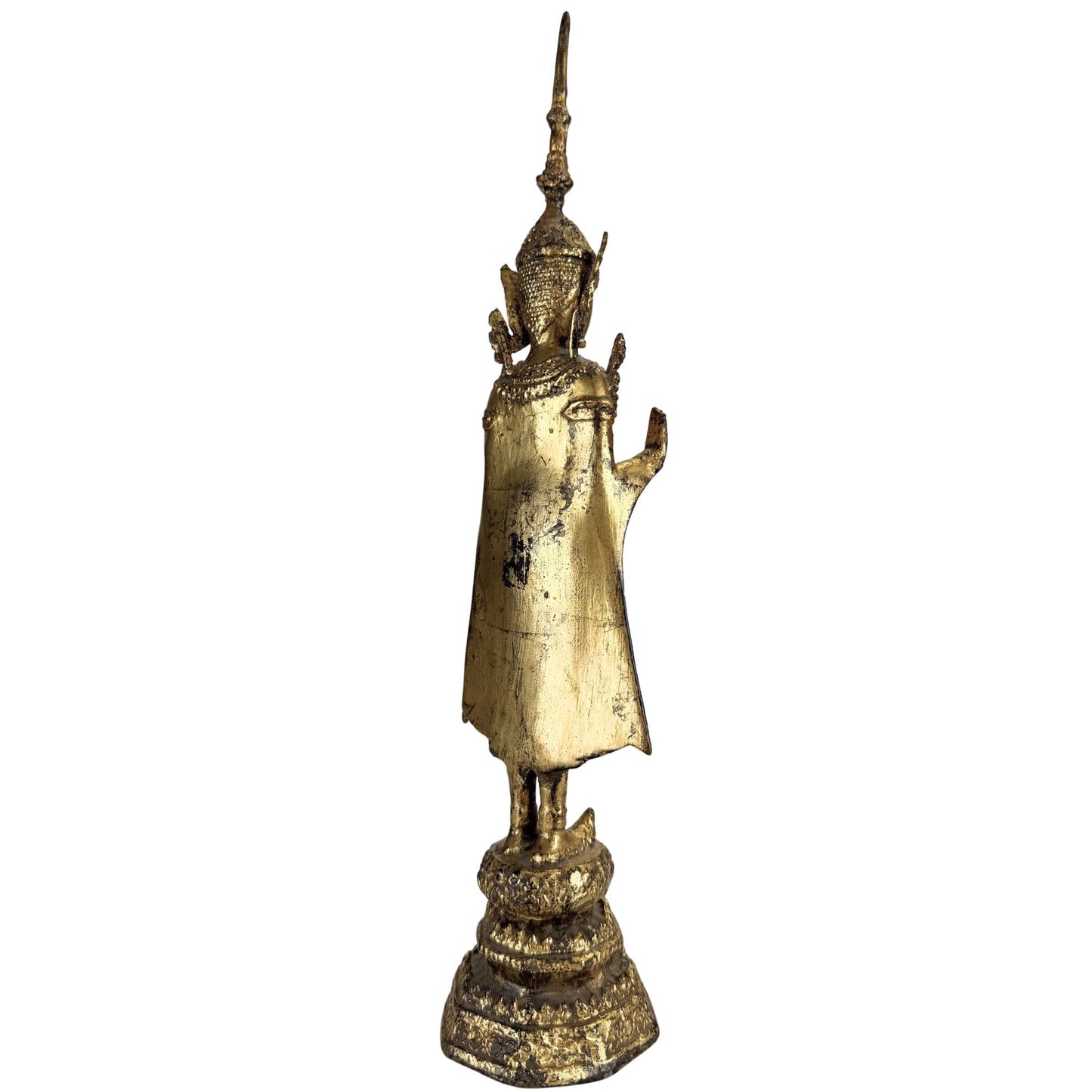Thaise koninklijke Boeddha met authentieke oude patina en natuurlijke slijtage