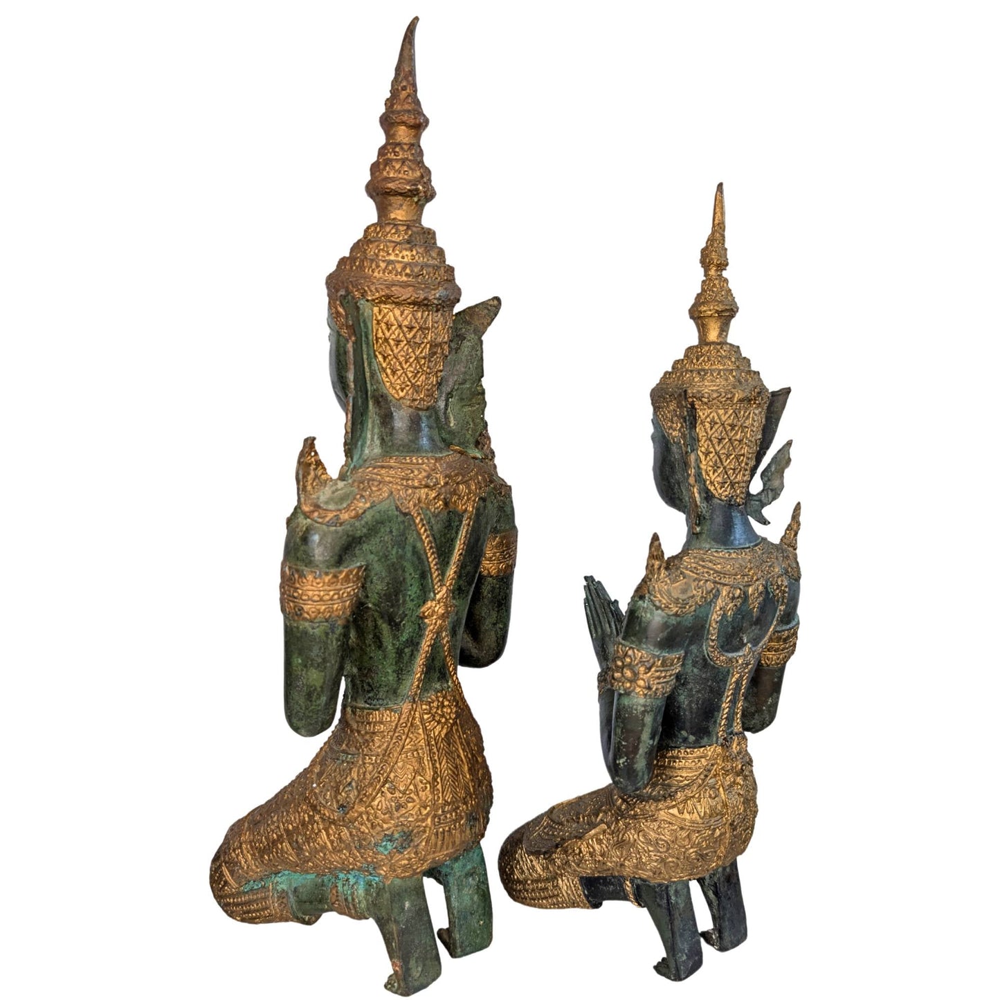 Thepanom figuren van brons Thailand handgemaakt als set