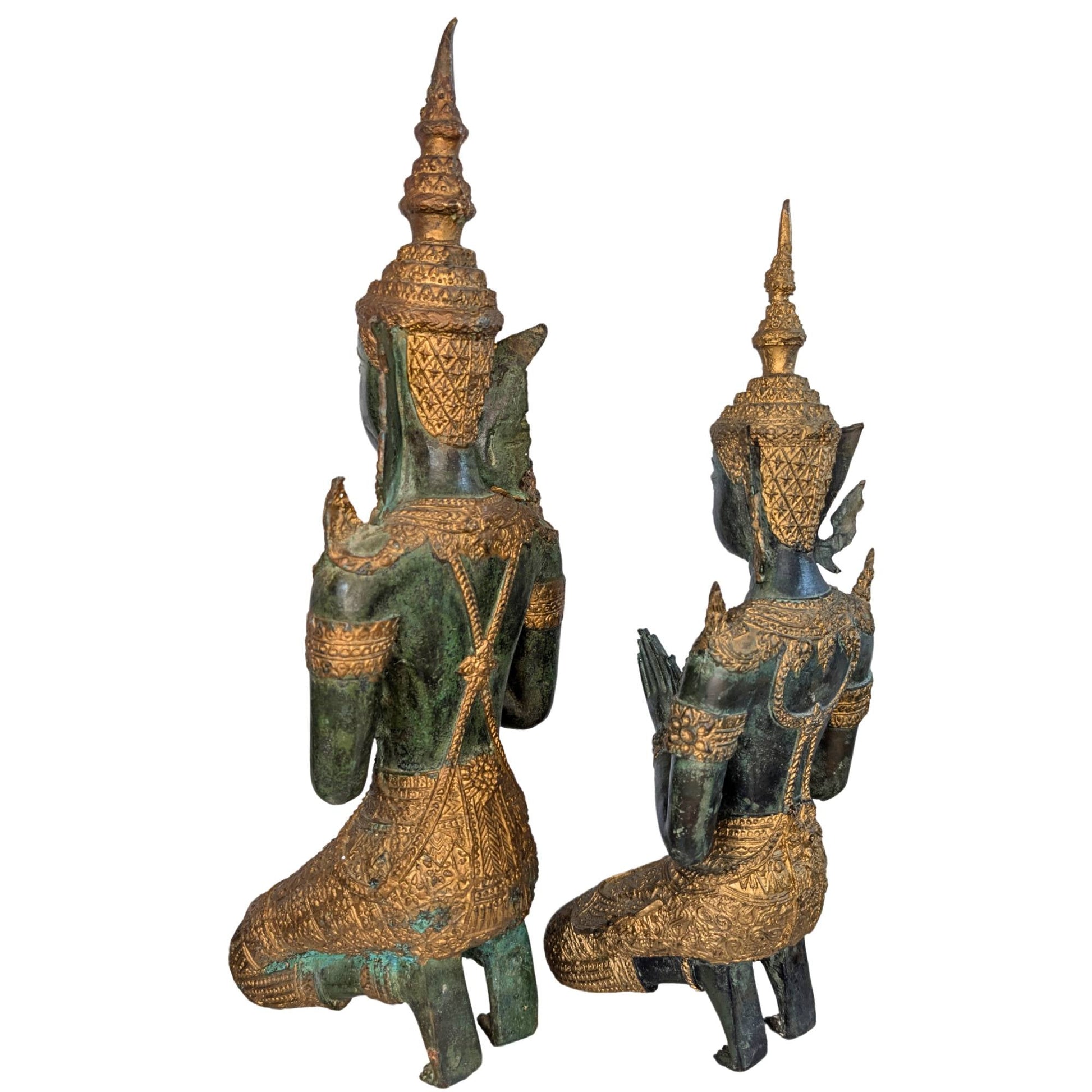Thepanom figuren van brons Thailand handgemaakt als set