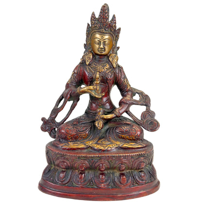 Vintage Vajrasattva – Bronze, Himalayan Style, 22 cm – front view