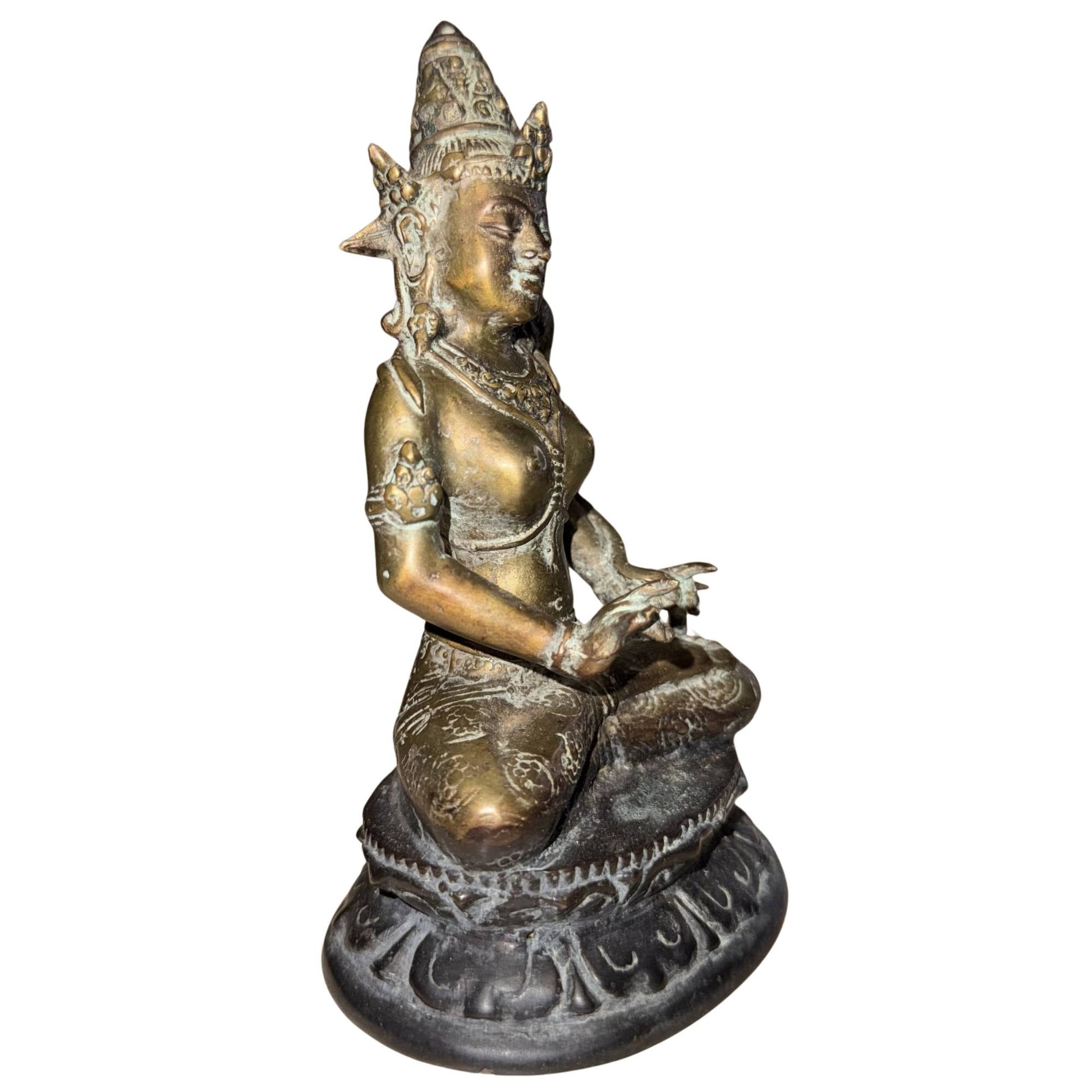 Tibetaanse Padmapani Avalokiteshvara van brons met beschermende compassievolle betekenis