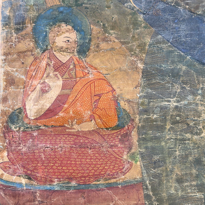Tibetan Sakya Lineage Thangka with Hevajra – Ngor Tradition, 15th Century – close view of the upper section