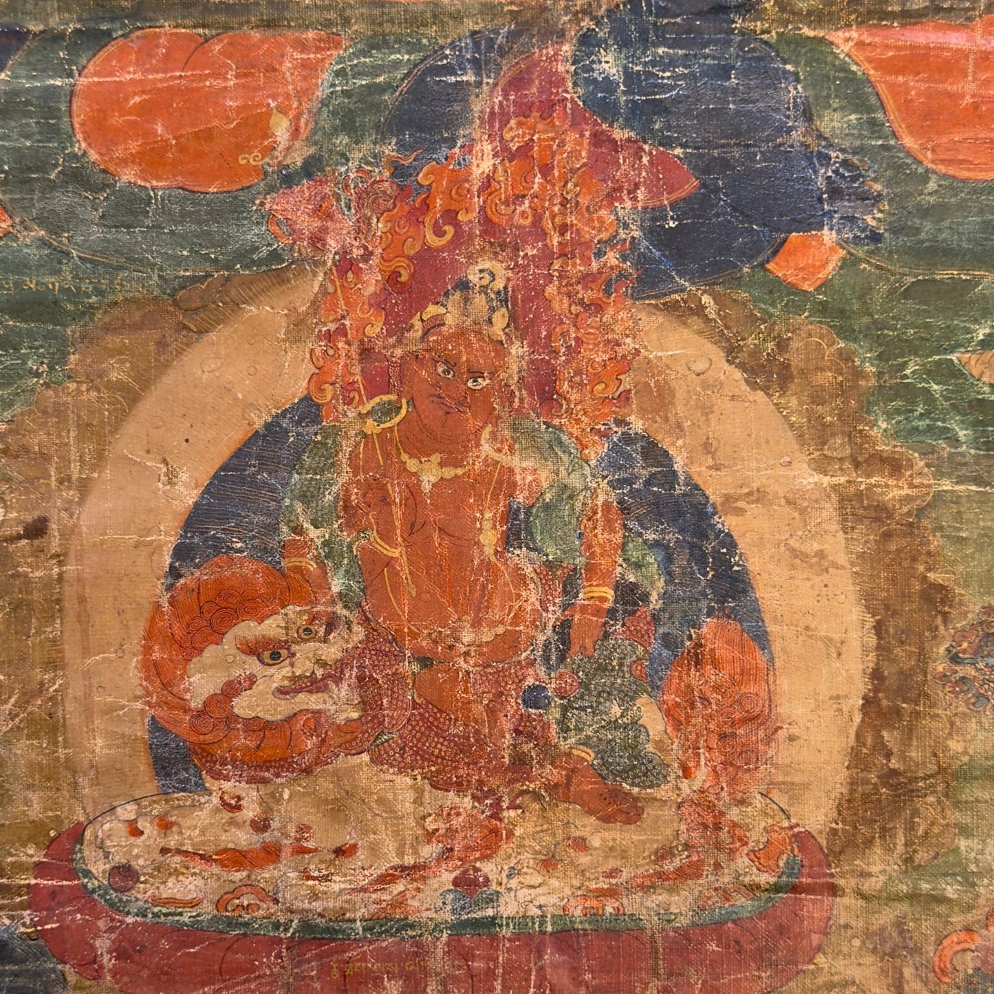 Tibetan Sakya Lineage Thangka with Hevajra – Ngor Tradition, 15th Century – casting and construction detail