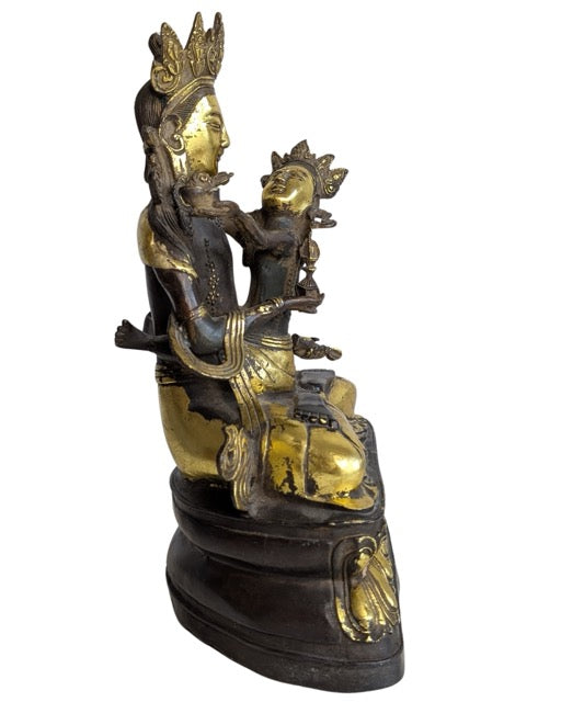 Tibetan Yab-Yum figure representing a paired deity