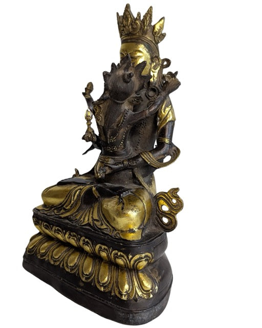 Tibetan bronze Yab-Yum sculpture, H 32 cm