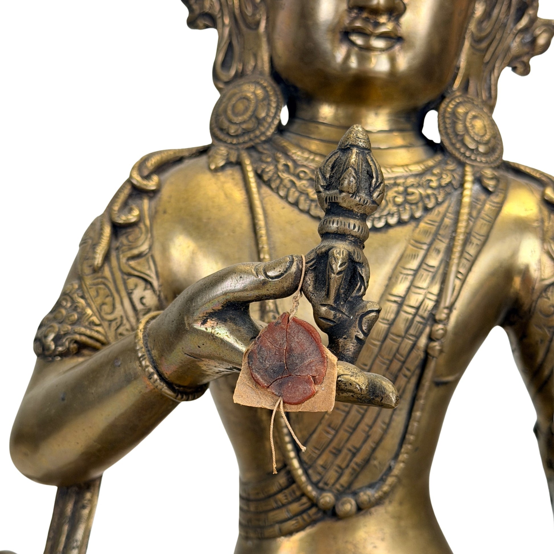 Large Tibetan Vajrasattva in gilt bronze, 40.5 cm high