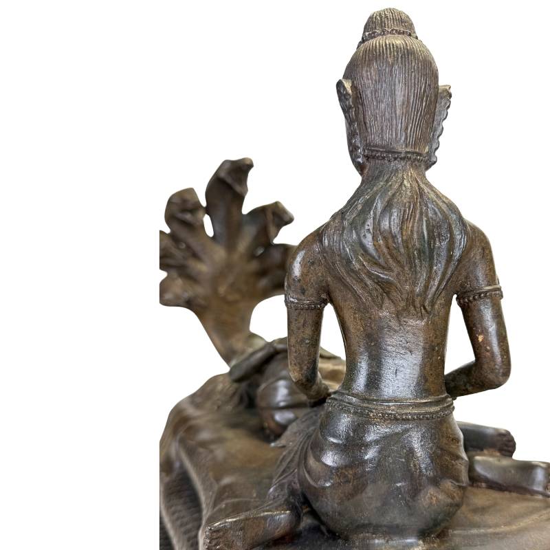 Traditioneel cire perdue gegoten messing beeld Vishnu