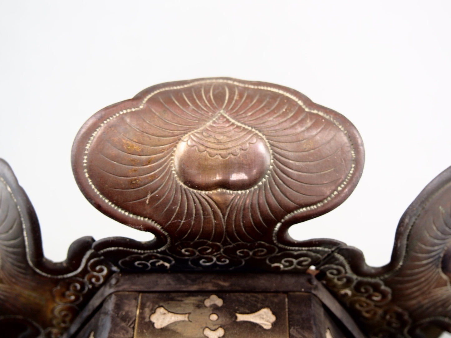 Antieke Japanse lantaarn brons 33cm hoog 1600 gram forensische taxati