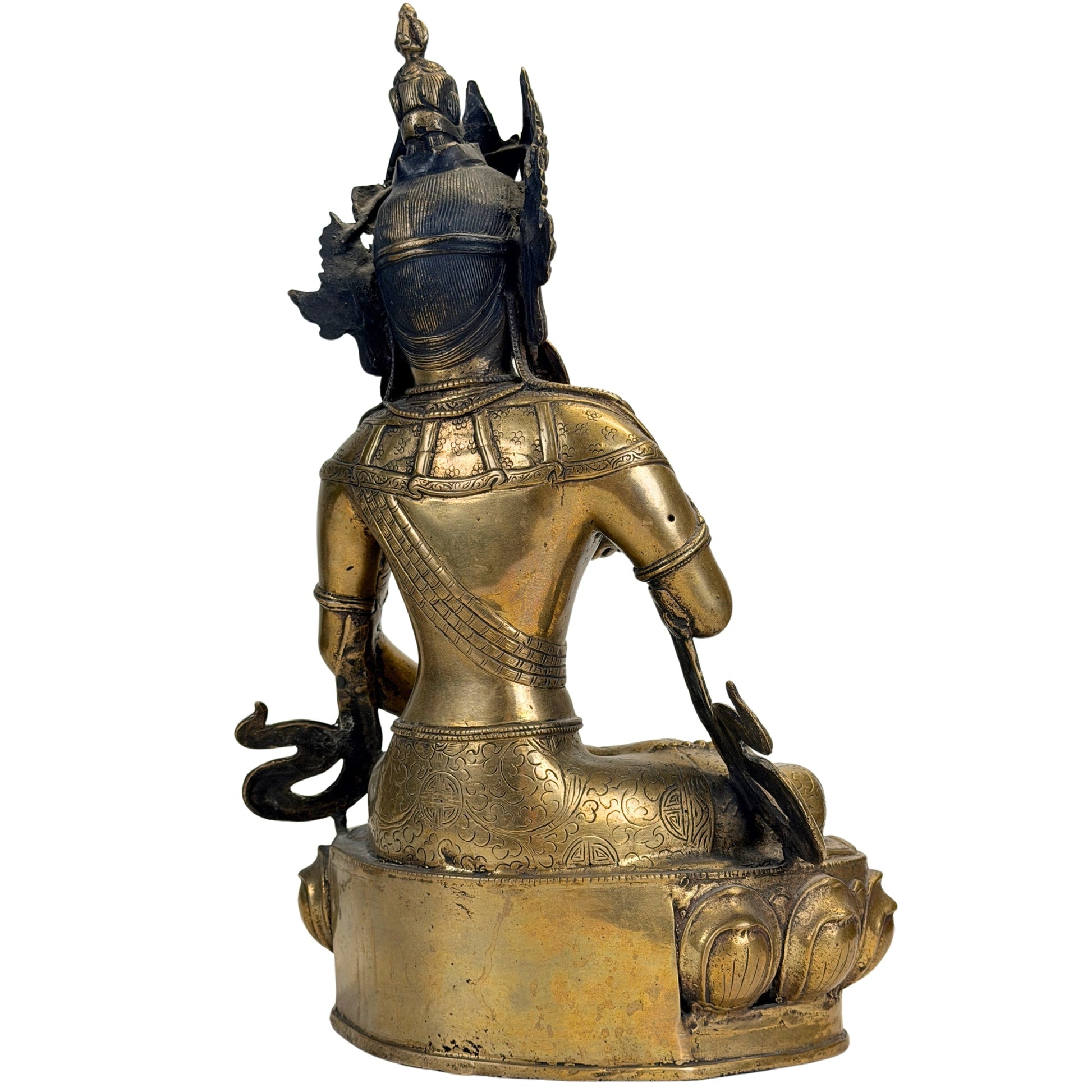 Lotus throne detail of the 19th-century Tibetan Vajrasattva