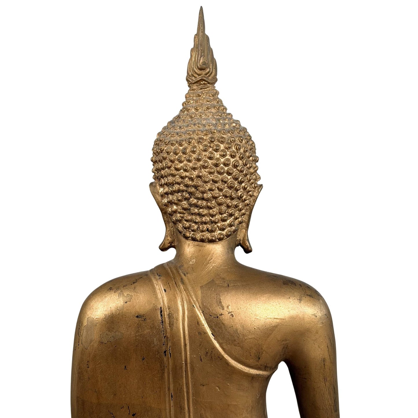 Verguld bronzen Boeddha geschikt voor altaar meditatieplek of rustige woonruimte
