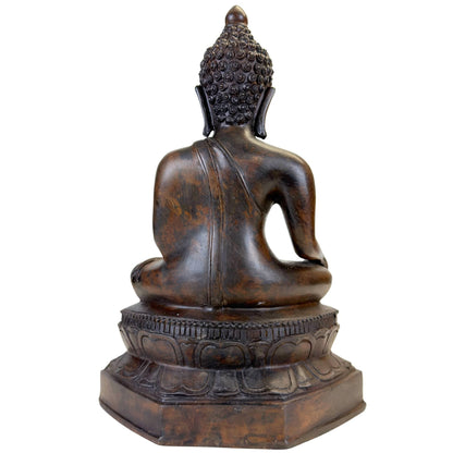 Thai Sukhothai-Style Buddha – Heavy Bronze, 40 cm – rear view