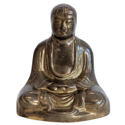 Vintage Chinese bronze Buddha seated in Dhyana Mudra