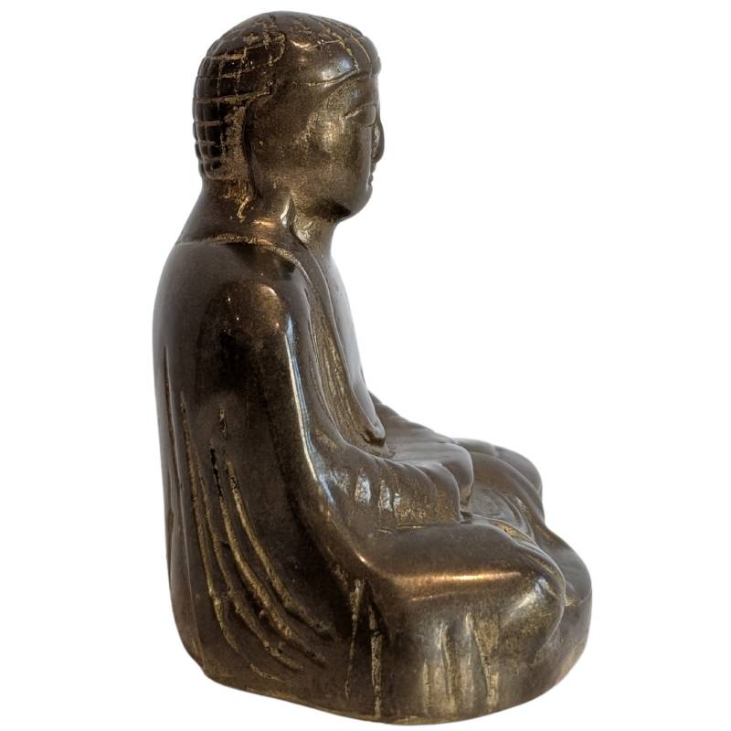 Hands of the bronze Buddha resting in Dhyana Mudra