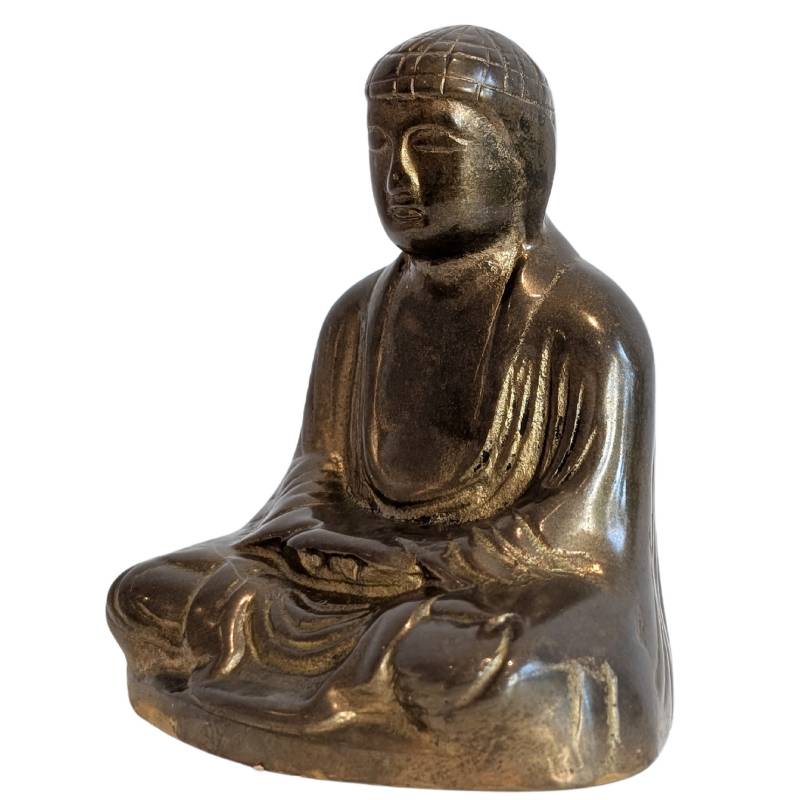Chinese bronze Buddha seated in a balanced meditative posture