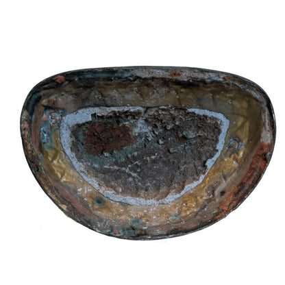 Underside of the Thai bronze Buddha showing the later internal reinforcement
