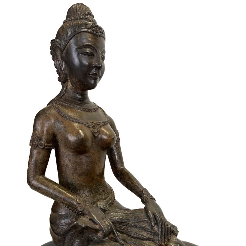 Mythologische voorstelling Vishnu en Lakshmi op de slang