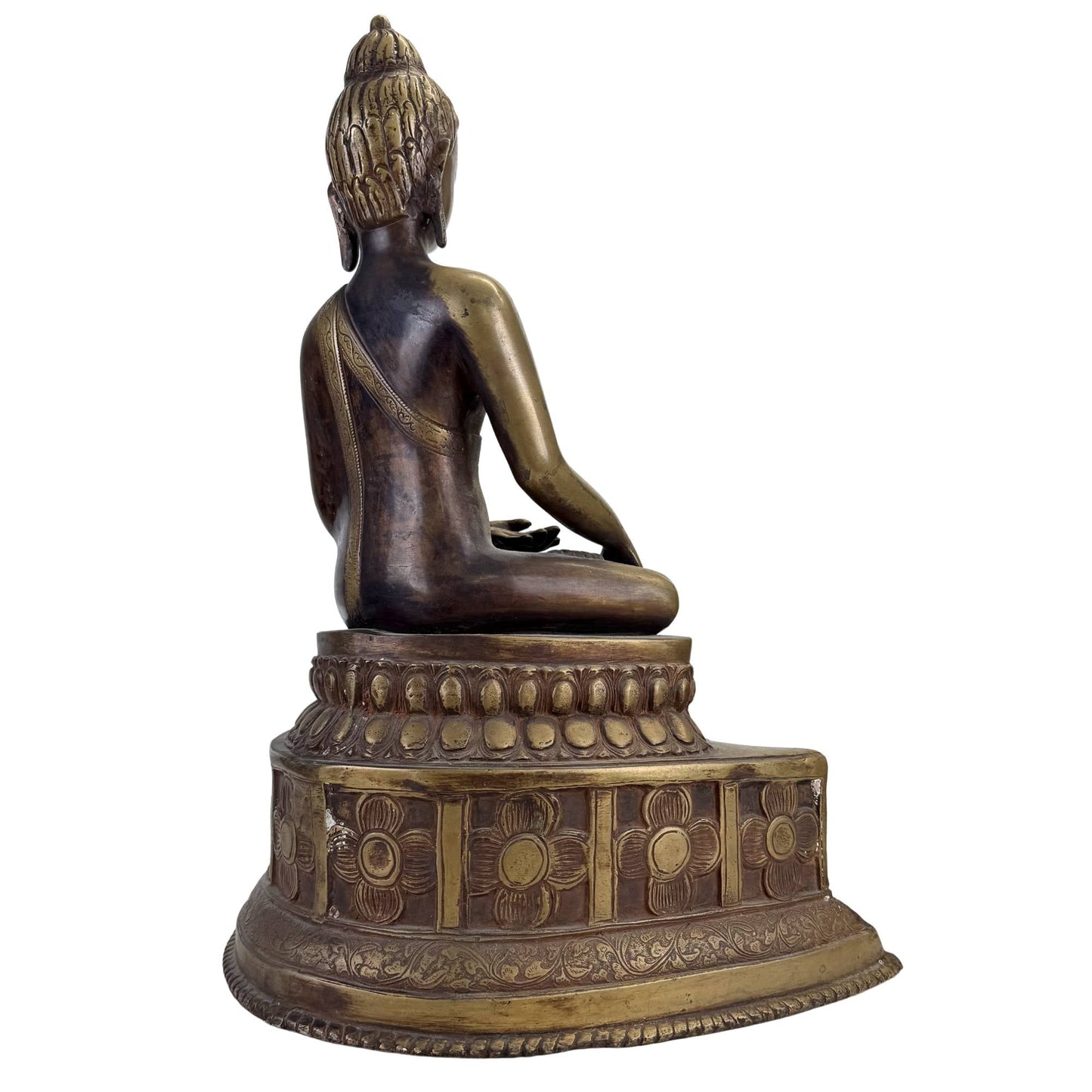 Vroege Himalaya bronzen Boeddha vervaardigd met traditionele verloren-was giettechniek