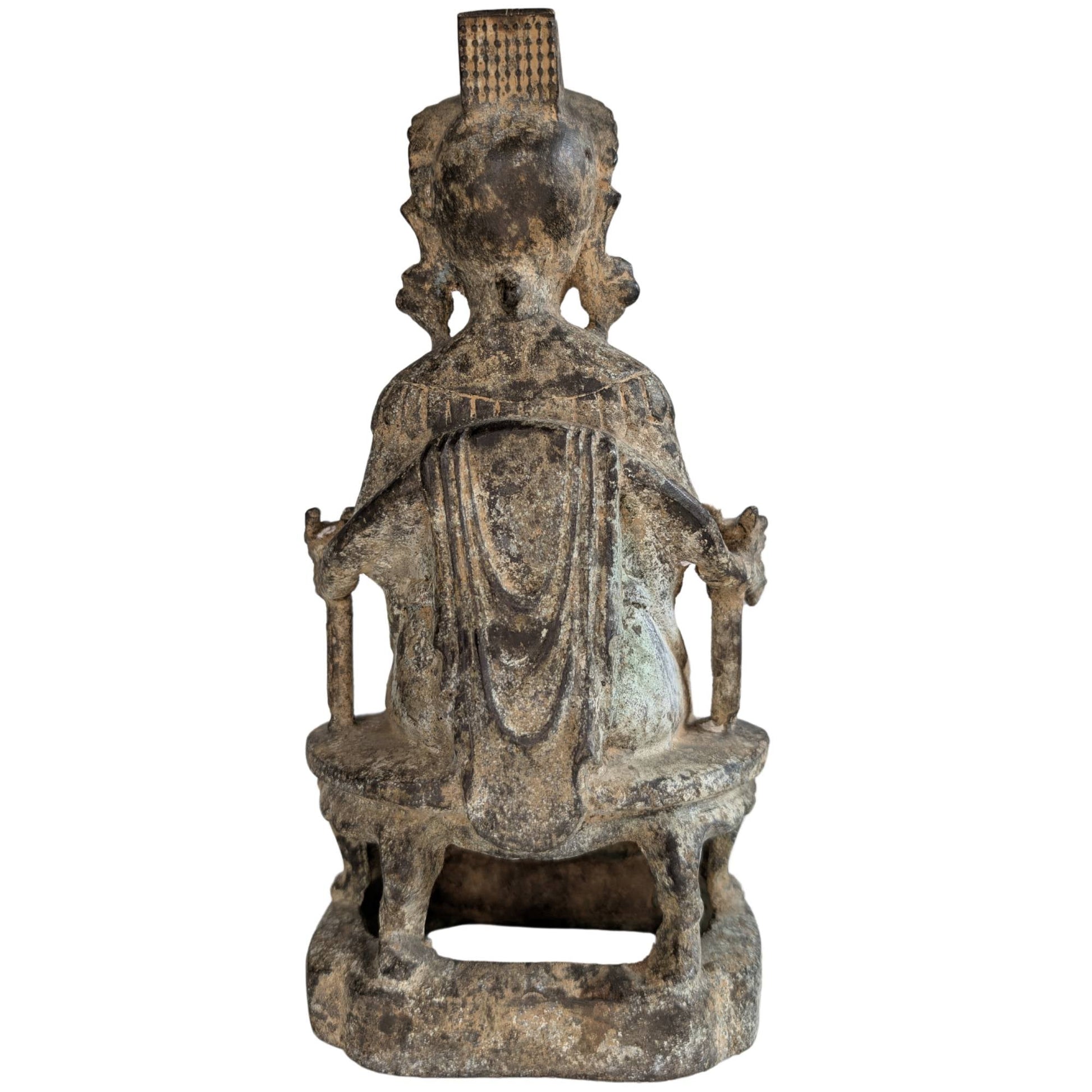 Zeldzaam vuurverguld brons van Guanyin uit de Qing-dynastie periode.