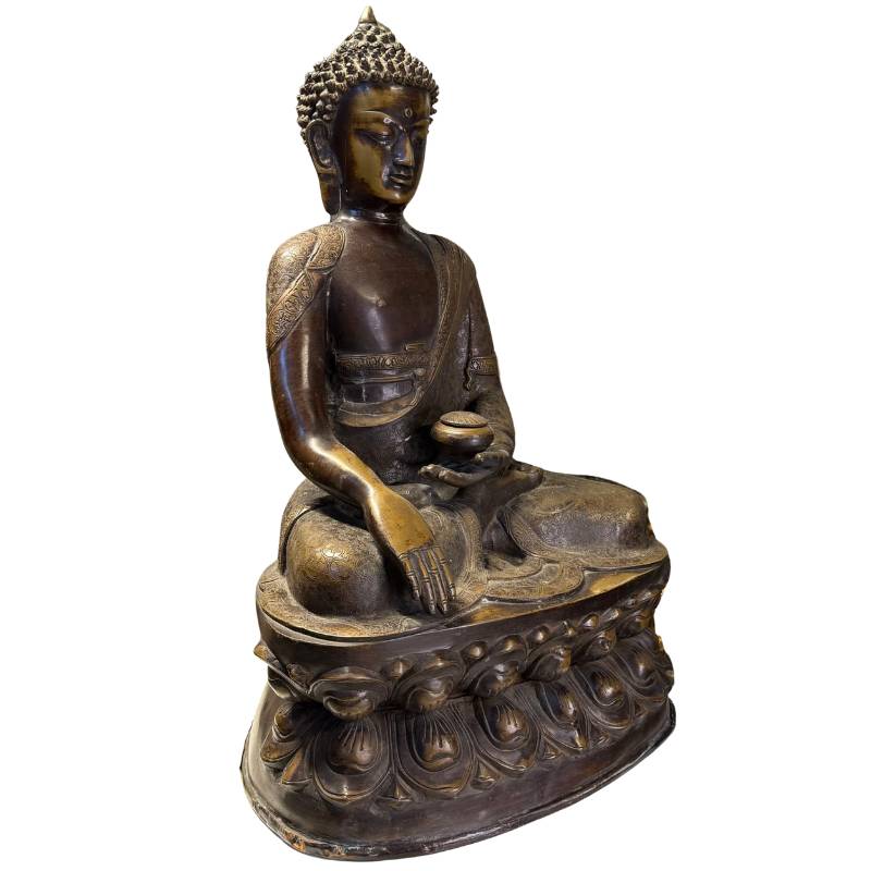 Vuurverguld brons Shakyamuni Boeddha kunsthandel Himalayan art investment quality.