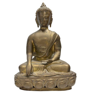 Vuurvergulde Bronzen Boeddha – Himalaya – 18e/19e Eeuw – Lot 453