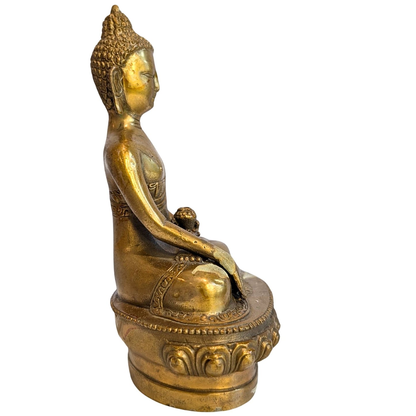 Zijaanzicht Bhaisajyaguru Boeddha brons Aziatische antiquiteiten