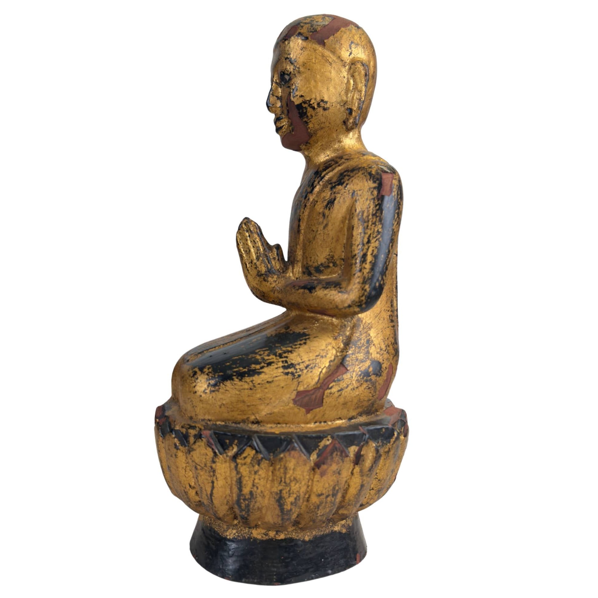 Zijaanzicht van de klassieke Anjali Mudra gebedshouding