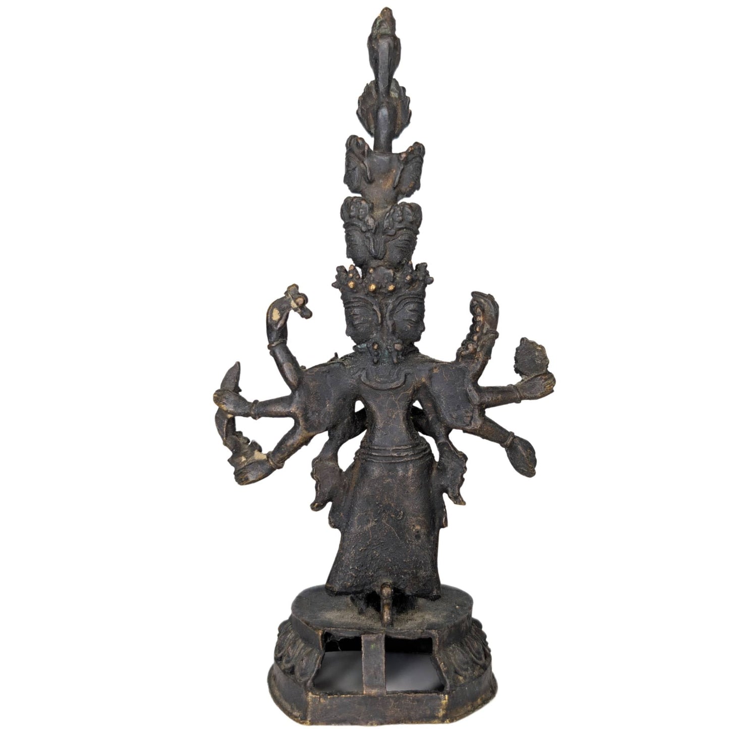 Profiel van de Sahasrabhuja figuren die spirituele bescherming in alle richtingen symboliseren.