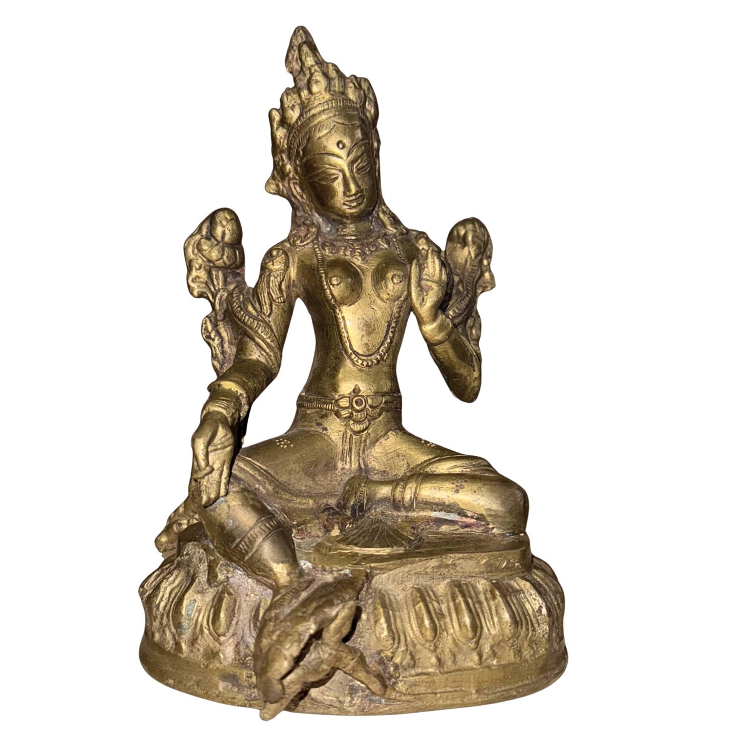 Zware kwaliteit Tara sculptuur 1,3kg vintage